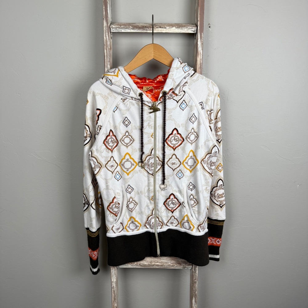 Apple Bottom Zip Drawstring Hoodie‎ size Large Womens